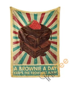 Retro Brownies Sherpa Fleece Blanket Gifts for Family, for Couple