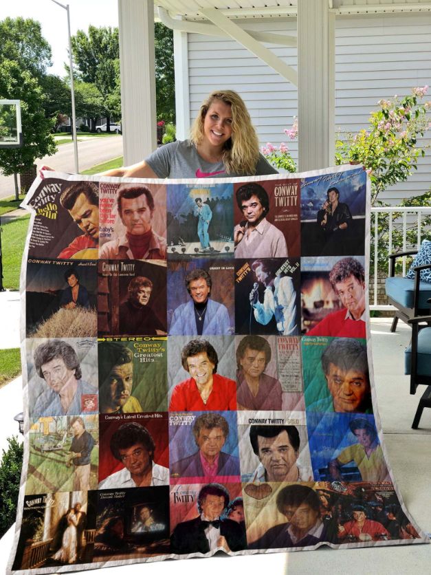 Retro Conway Twitty Quilt Blanket Bedding Set for Home Décor