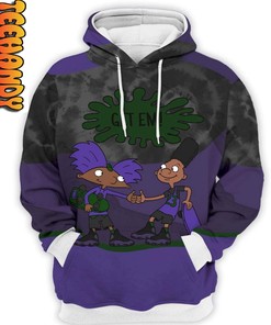 Retro Court Purple Hey Arnol Get Em 3D Hoodie