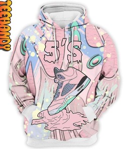 Retro Easter Shoes Dripping Pink 3D Hoodie