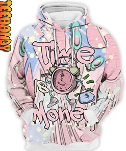 Retro Easter Time Is Money Money 3D Hoodie