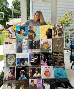 Retro Ella Fitzgerald Quilt Blanket