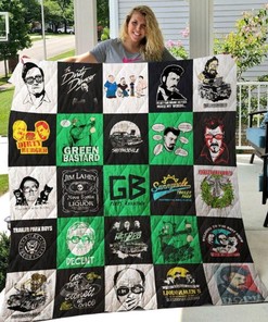 Retro Green Bastard Quilt Blanket Bedding Set for Home Décor