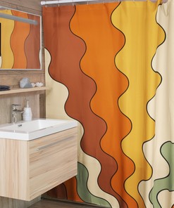 Retro Groovy 60's 70's Hippie Personalized Shower Curtain For Bathroom Decor