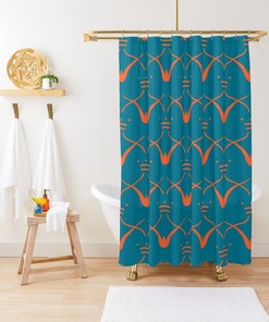 Retro Mushroom Shower Curtain - A Fun Addition To Your Bathroom Decor