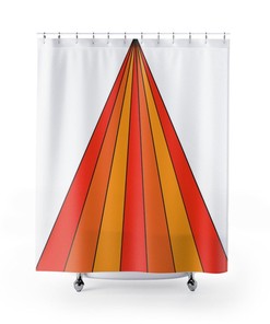 Retro Shower Curtain, Groovy 60's 70's Hippie Shower Accessory, Retro Bathroom Curtain