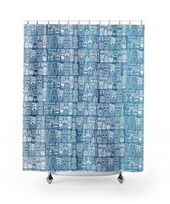 Retro TIKI Shower Curtain Perfect for the mid century lifestyle, vintage design.