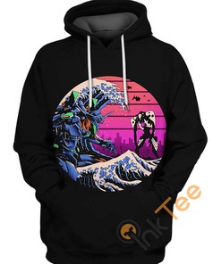 Retro Wave Eva Hoodie 3D