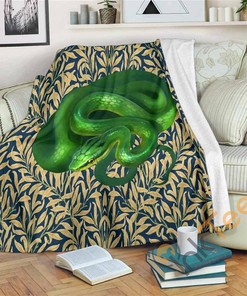 Rhadinophis Frenatum Snake Sherpa Fleece Blanket Gifts for Family, for Couple