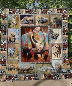 Rhino Quilt Blanket Bedding Set