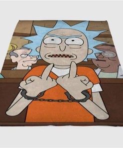 Rick And Morty Background Sherpa Fleece Blanket Gifts for Family, for Couple