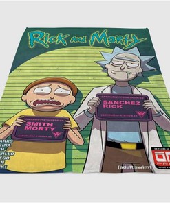 Rick And Morty Backgrounds Sherpa Fleece Blanket Gifts for Family, for Couple
