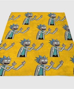 Rick And Morty Comic Sherpa Fleece Blanket Gifts for Family, for Couple