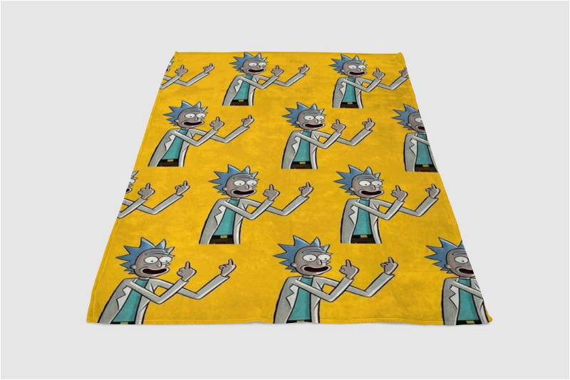 Rick And Morty Comic Sherpa Fleece Blanket Gifts for Family, for Couple