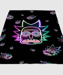 Rick And Morty Dope Sherpa Fleece Blanket Gifts for Family, for Couple