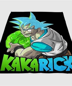 Rick And Morty Dragon Ball Z Sherpa Fleece Blanket Gifts for Family, for Couple
