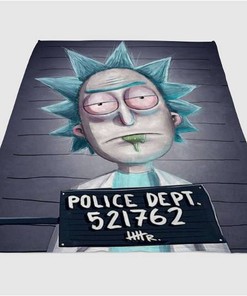 Rick And Morty Prisoner Sherpa Fleece Blanket Gifts for Family, for Couple