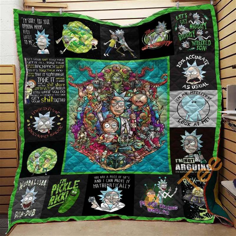 Rick And Morty Quotes Quilt Blanket Bedding Set