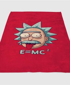 Rick And Morty Rick Einstein Sherpa Fleece Blanket Gifts for Family, for Couple