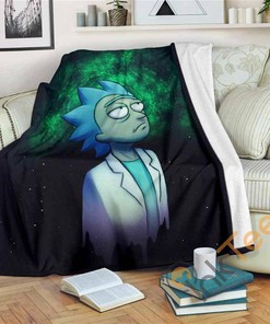 Rick And Morty Sherpa Fleece Blanket Gifts for Family, for Couple