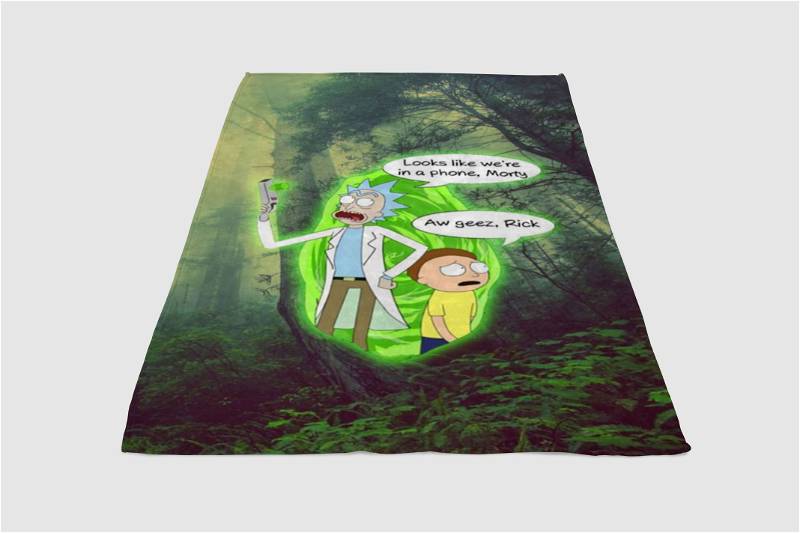 Rick And Morty Wallpaper 2 Sherpa Fleece Blanket Gifts for Family, for Couple
