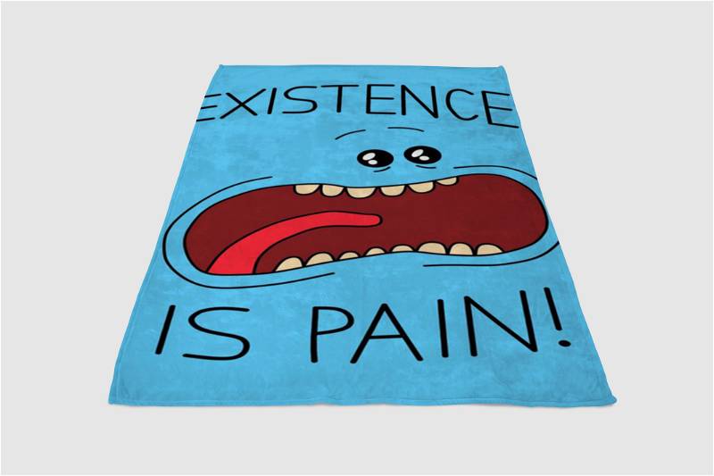Rick And Morty Wallpaper Blue Sherpa Fleece Blanket Gifts for Family, for Couple