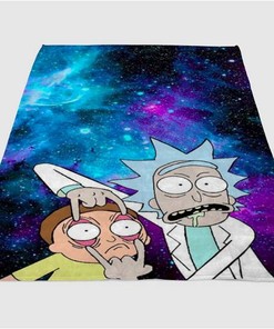 Rick And Morty Wallpaper Phone Sherpa Fleece Blanket Gifts for Family, for Couple