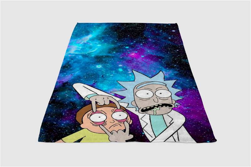 Rick And Morty Wallpaper Phone Sherpa Fleece Blanket Gifts for Family, for Couple