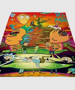 Rick And Morty Wallpapers Sherpa Fleece Blanket Gifts for Family, for Couple