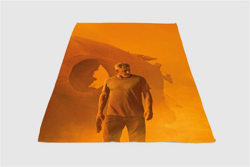 Rick Deckard Blade Runner 2049 Sherpa Fleece Blanket Gifts for Family, for Couple