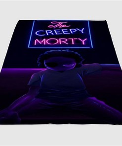 Rick Morty Aesthetic Sherpa Fleece Blanket Gifts for Family, for Couple