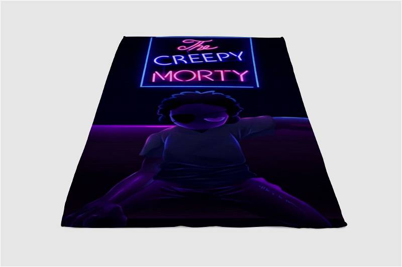 Rick Morty Aesthetic Sherpa Fleece Blanket Gifts for Family, for Couple