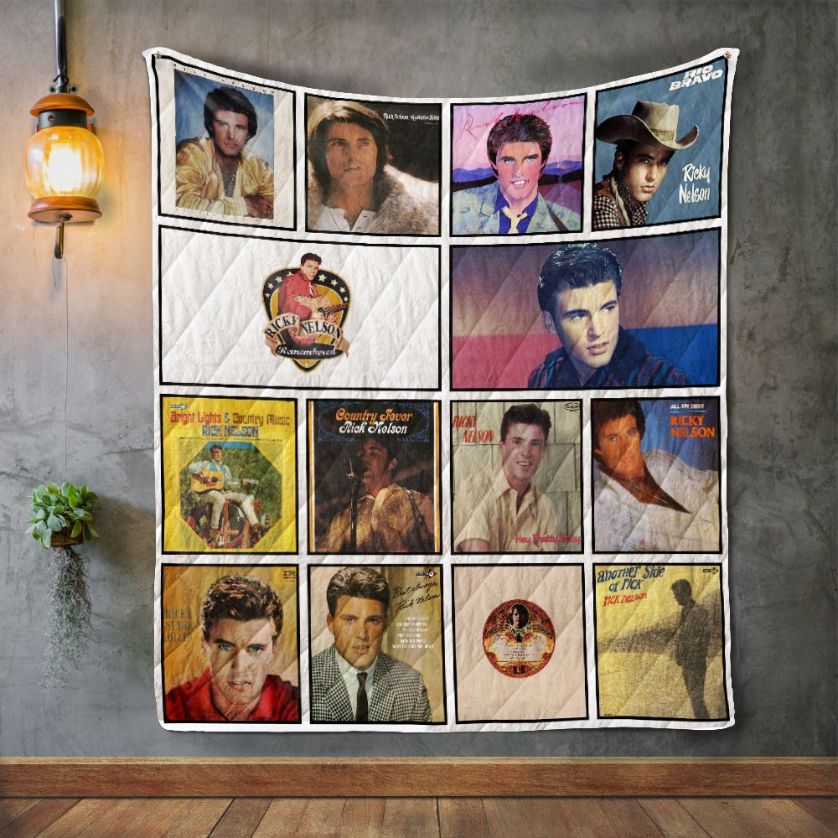 Ricky Nelson 2 Album Covers Quilt Blanket Bedding Set