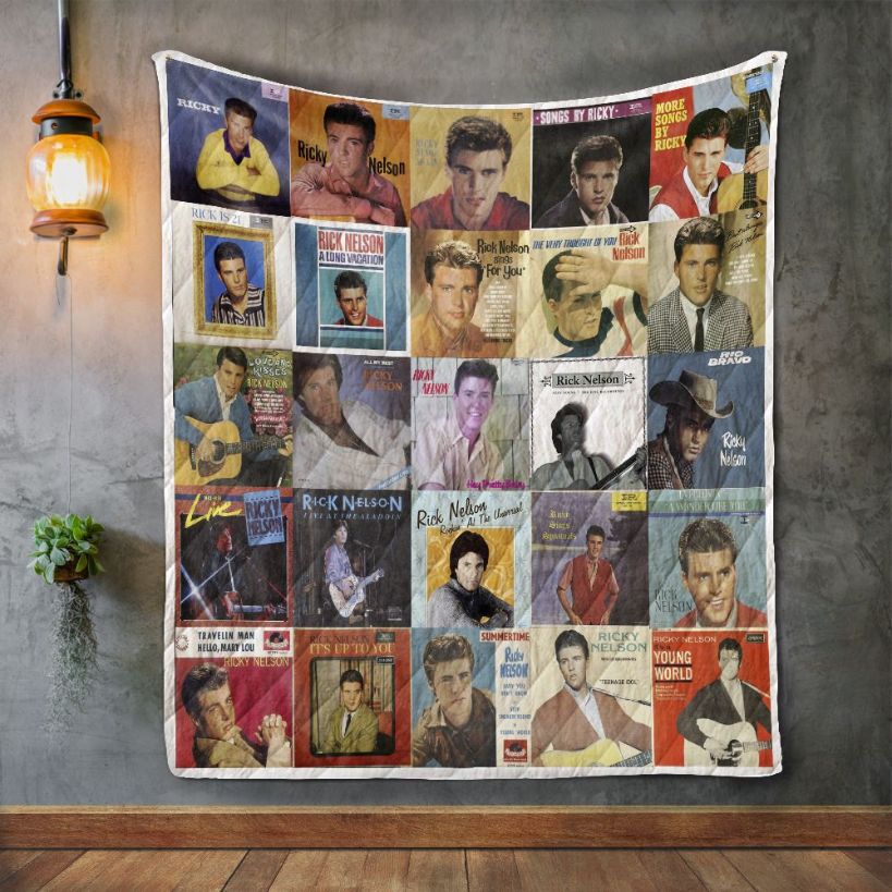 Ricky Nelson Album Covers Quilt Blanket Bedding Set