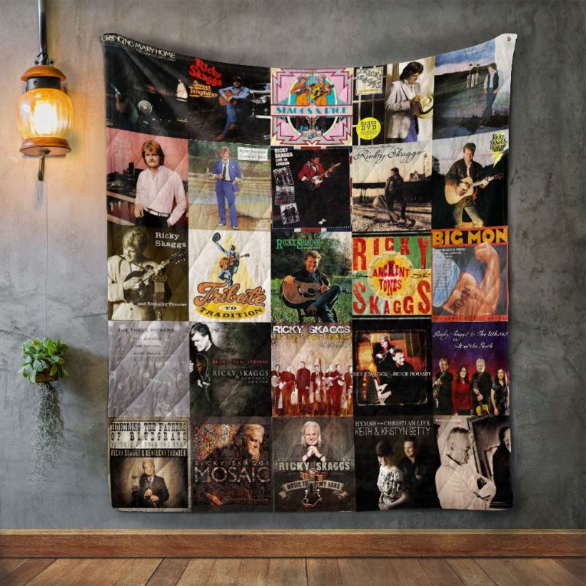 Ricky Skaggs Album Covers Quilt Blanket Bedding Set