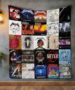 Ride The Lightning Metalica Style Collected Album Quilt Blanket Bedding Set