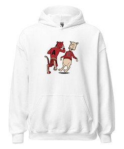 Right in the Kisser Hoodie Sweatshirt Shirt Gifts for Fans - 1950's Auburn vs. Georgia Rivalry Art