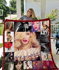 Rihanna Quilt Blanket Bedding Set With Pillowcase Option