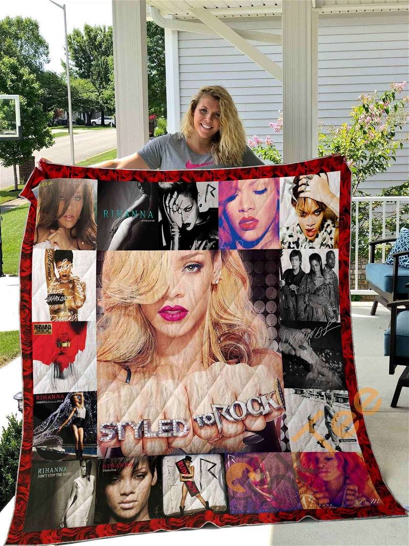 Rihanna Quilt Blanket Bedding Set With Pillowcase Option