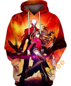Rin Tohsaka And Archer Hoodie 3D