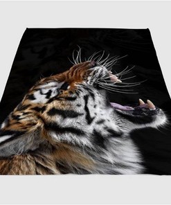 Roar Tiger Sherpa Fleece Blanket Gifts for Family, for Couple