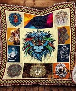 Roaring Lion Quilt Blanket Bedding Set