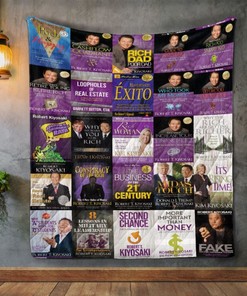 Robert Kiyosaki Books Quilt Blanket Bedding Set