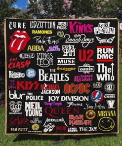Rock And Roll Quilt Blanket Bedding Set for Home Décor