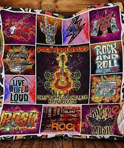 Rock And Roll Will Save Your Soul Quilt Blanket Bedding Set