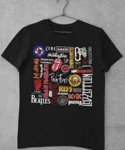 Rock Band Logos Montage T-Shirt
