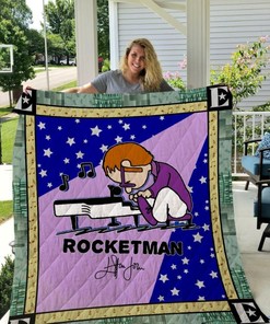 Elton John Quilt Blanket #13