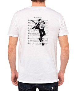 Rockin Robin Sheet Music Back Print T-Shirt Unisex Gildan Softstyle Michael Jackson Tshirt Tee