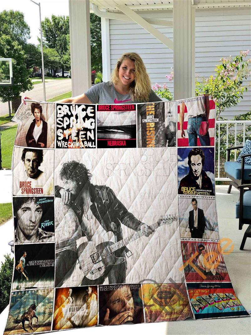 Rockstar Comfort: Bruce Springsteen Quilt Blanket Bedding Set with Pillowcases