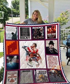 Rocky Balboa Personalized Quilt Blanket and Bedding Set with 2 Pillowcases